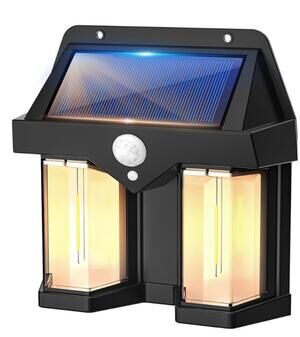 2 PACK Solar Wall Lamp 3 Modes Ip65 Waterproof Motion Sensor